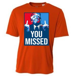 You Missed Middle Finger Donald Trump Usa Patriotic Cooling Performance Crew T-Shirt