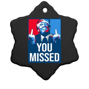 You Missed Middle Finger Donald Trump Usa Patriotic Ceramic Star Ornament