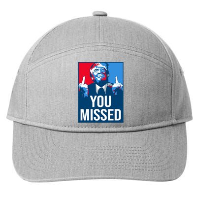 You Missed Middle Finger Donald Trump Usa Patriotic 7-Panel Snapback Hat