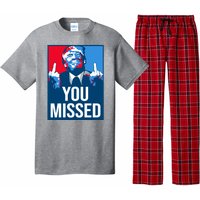 You Missed Middle Finger Donald Trump Usa Patriotic Pajama Set