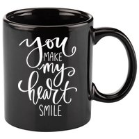 You Make My Heart Smile Cute Gift 11oz C Handle Ceramic Mug