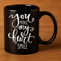 You Make My Heart Smile Cute Gift 11oz C Handle Ceramic Mug