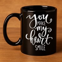 You Make My Heart Smile Cute Gift 11oz C Handle Ceramic Mug