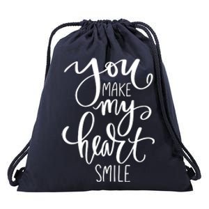 You Make My Heart Smile Cute Gift Drawstring Bag