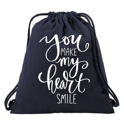 You Make My Heart Smile Cute Gift Drawstring Bag