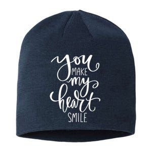 You Make My Heart Smile Cute Gift Sustainable Beanie