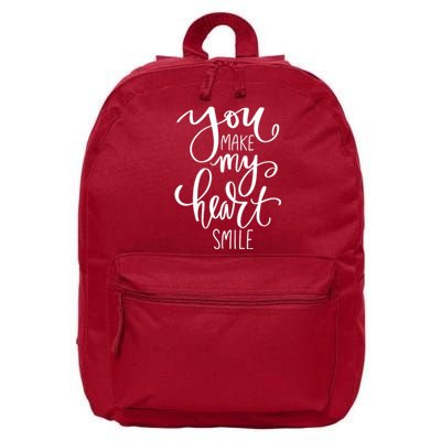 You Make My Heart Smile Cute Gift 16 in Basic Backpack