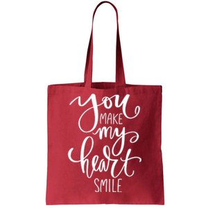 You Make My Heart Smile Cute Gift Tote Bag