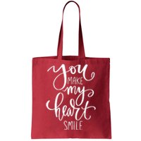 You Make My Heart Smile Cute Gift Tote Bag