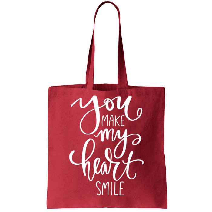 You Make My Heart Smile Cute Gift Tote Bag