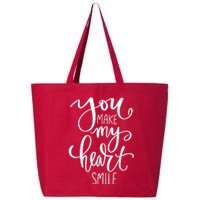 You Make My Heart Smile Cute Gift 25L Jumbo Tote