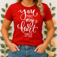 You Make My Heart Smile Cute Gift Womens T-Shirt