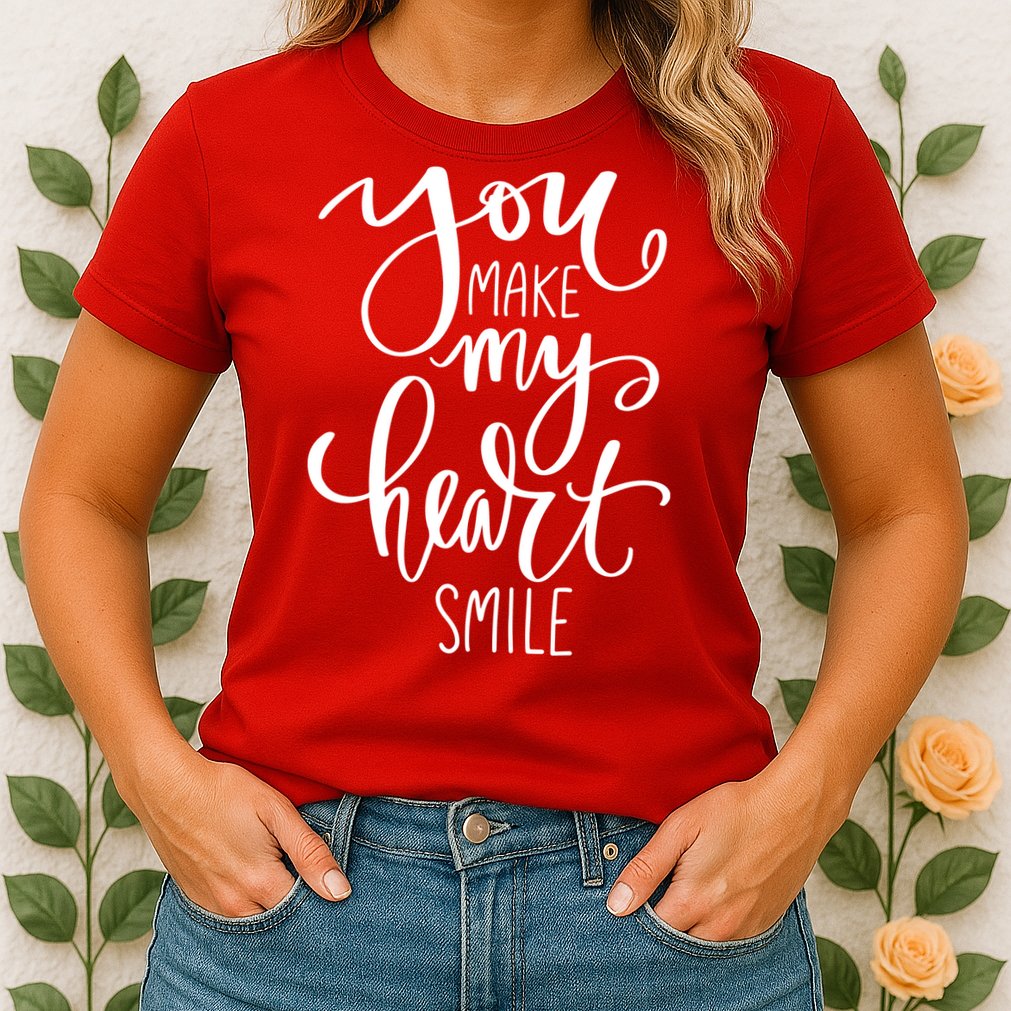 You Make My Heart Smile Cute Gift Womens T-Shirt