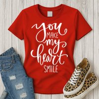 You Make My Heart Smile Cute Gift Womens T-Shirt