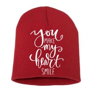 You Make My Heart Smile Cute Gift Short Acrylic Beanie