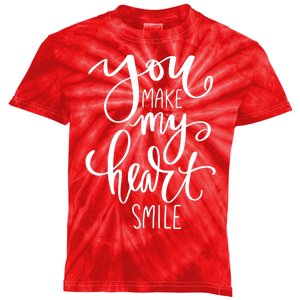 You Make My Heart Smile Cute Gift Kids Tie-Dye T-Shirt