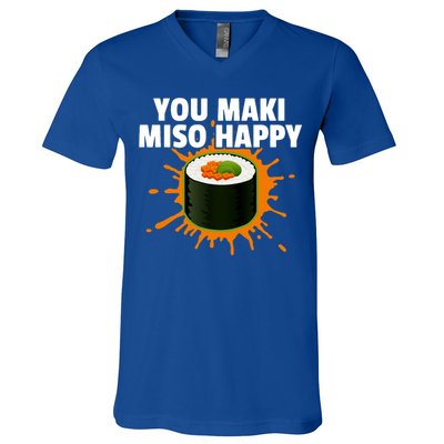 You Maki Miso Happy Japanese Food Foodie Funny Sushi Lover Gift V-Neck T-Shirt