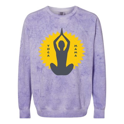 Yoga Mama Modern Meditation Power Design Great Gift Colorblast Crewneck Sweatshirt