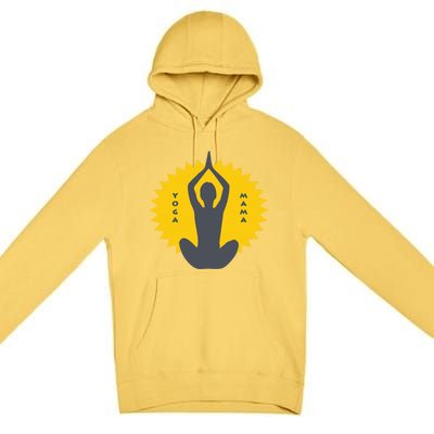 Yoga Mama Modern Meditation Power Design Great Gift Premium Pullover Hoodie