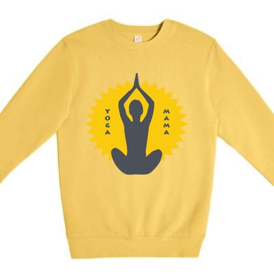 Yoga Mama Modern Meditation Power Design Great Gift Premium Crewneck Sweatshirt