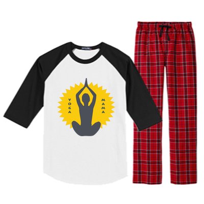 Yoga Mama Modern Meditation Power Design Great Gift Raglan Sleeve Pajama Set