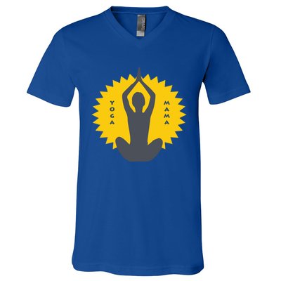 Yoga Mama Modern Meditation Power Design Great Gift V-Neck T-Shirt