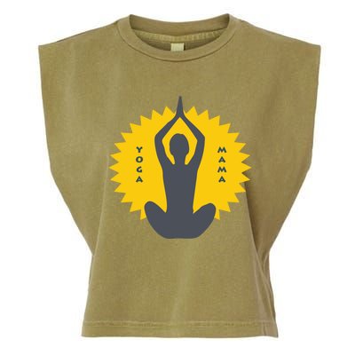 Yoga Mama Modern Meditation Power Design Great Gift Garment-Dyed Women's Muscle Tee