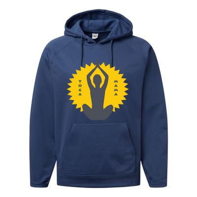 Yoga Mama Modern Meditation Power Design Great Gift Performance Fleece Hoodie