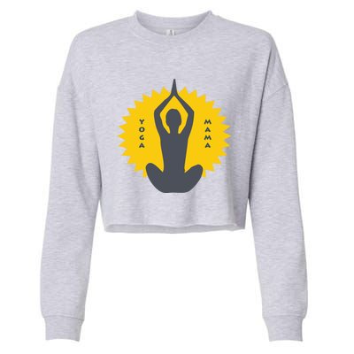 Yoga Mama Modern Meditation Power Design Great Gift Cropped Pullover Crew