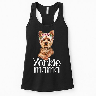 Yorkie Mama Mothers Day Yorkie Lover Owner Yorkie Dog Mom Womens Tank Top