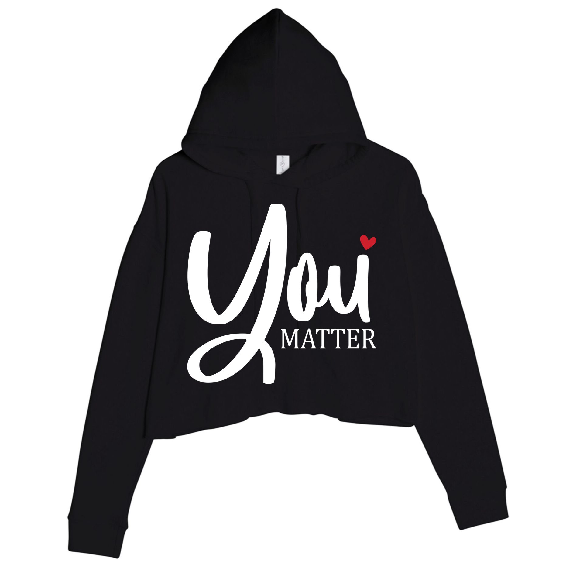 You Matter Mental Health Awareness Crop Fleece Hoodie