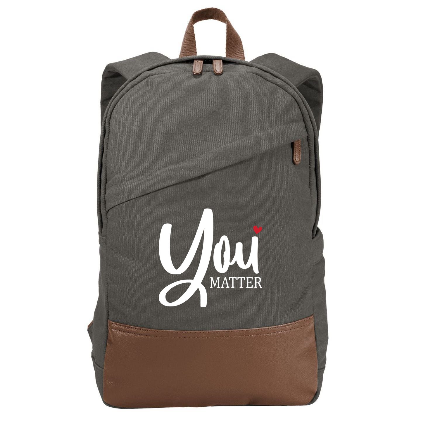 You Matter Mental Health Awareness Cotton Canvas Backpack