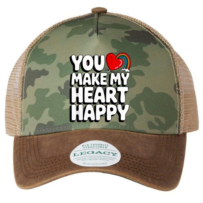 You Make My Heart Happy For Children Legacy Tie Dye Trucker Hat