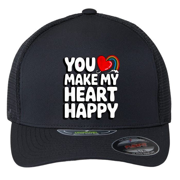 You Make My Heart Happy For Children Flexfit Unipanel Trucker Cap