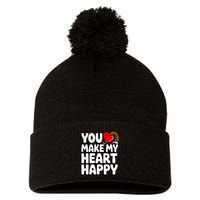 You Make My Heart Happy For Children Pom Pom 12in Knit Beanie