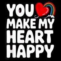 You Make My Heart Happy For Children Pom Pom 12in Knit Beanie
