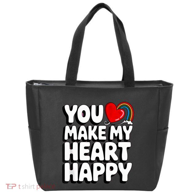 You Make My Heart Happy For Children Zip Tote Bag