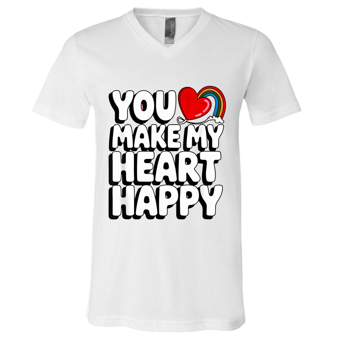 You Make My Heart Happy For Children V-Neck T-Shirt