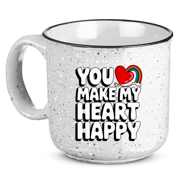 You Make My Heart Happy For Children 15oz Campfire Ceramic Mug