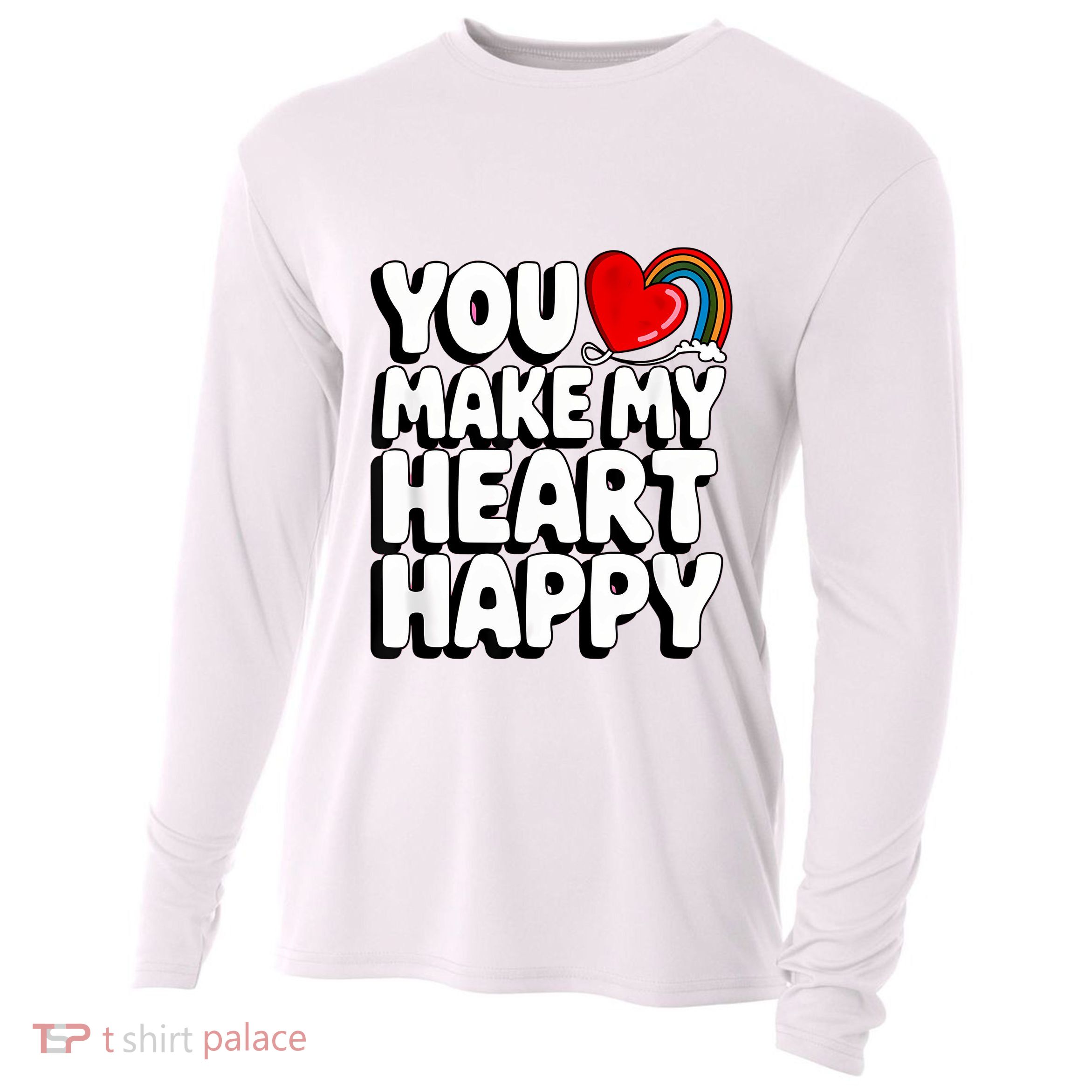 You Make My Heart Happy For Children Cooling Performance Long Sleeve Crew