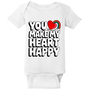 You Make My Heart Happy For Children Baby Bodysuit