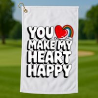 You Make My Heart Happy For Children Golf Towel