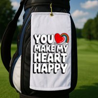 You Make My Heart Happy For Children Golf Towel