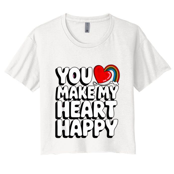 You Make My Heart Happy For Children Crop Top