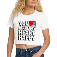 You Make My Heart Happy For Children Crop Top