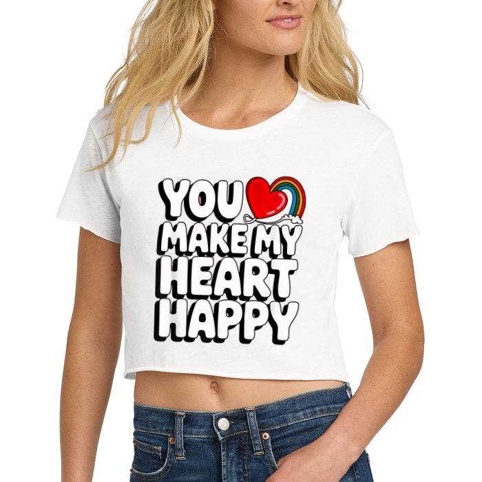 You Make My Heart Happy For Children Crop Top
