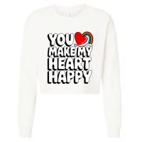You Make My Heart Happy For Children Cropped Pullover Crew