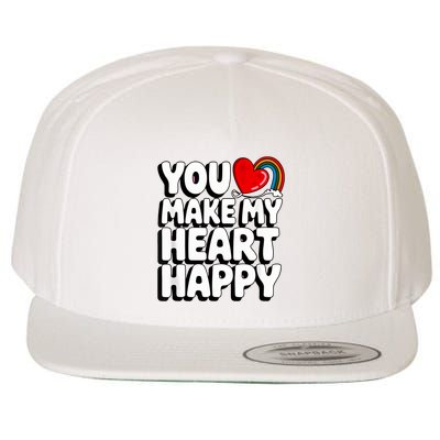 You Make My Heart Happy For Children Wool Snapback Cap