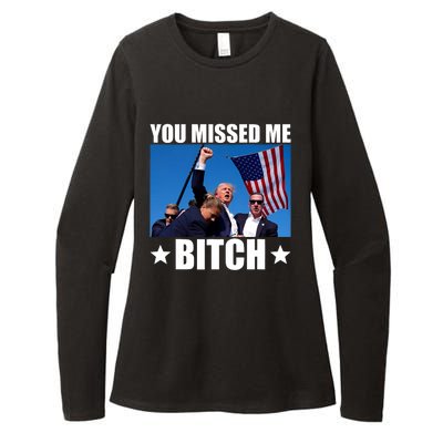 You Missed Me Bitch Trump 2024 Survived Election Rally Womens CVC Long Sleeve Shirt