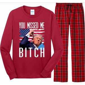 You Missed Me Bitch Trump 2024 Survived Long Sleeve Pajama Set